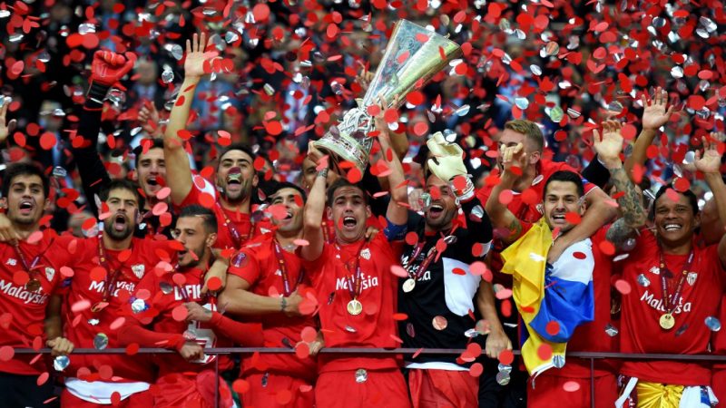 El Sevilla FC se hace con la cuarta copa UEFA de la Europa League, en Varsovia | Imagen: UEFA