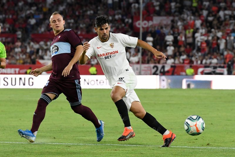 Nolito, durante una jugada en un partido del Sevilla FC contra el Celta | Imagen: Sevilla FC