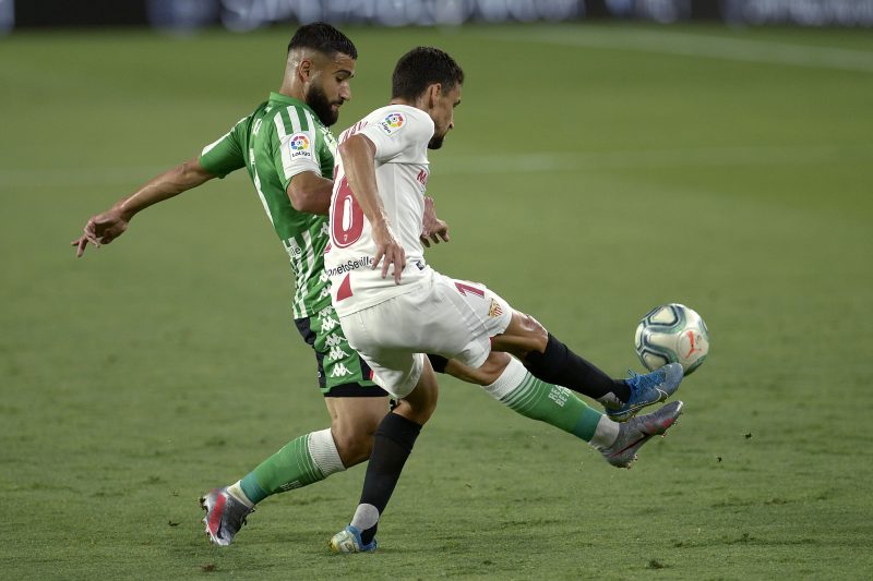Jesús Navas en el Sevilla FC-Betis