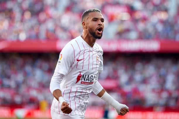 Cádiz CF En-Nesyri celebra un gol en el Sevilla FC - RCD Espanyol