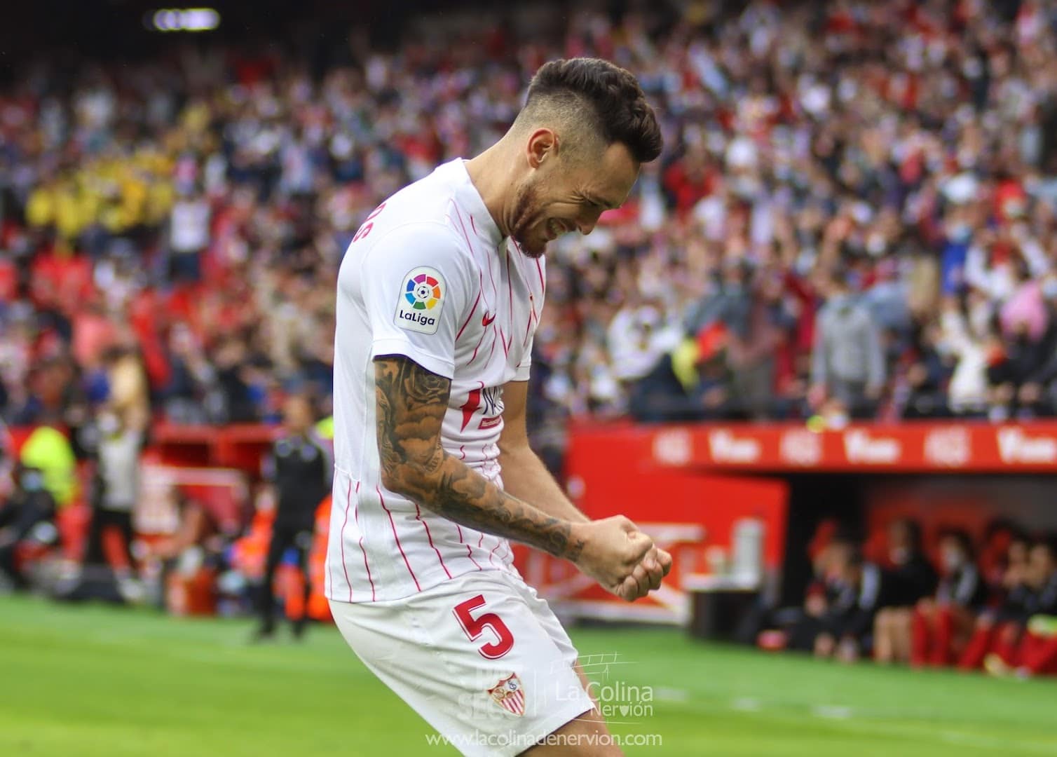 Julen Lopetegui Copa del Rey Lucas Ocampos celebra un gol en el encuentro entre el Sevilla FC y CA Osasuna
