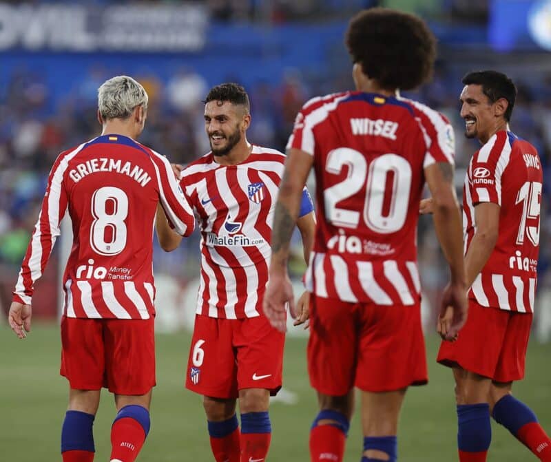Los jugadores del Atlético de Madrid celebrando un gol / Foto vía:Goal
