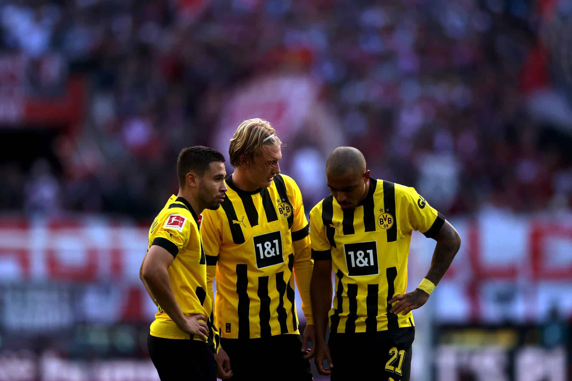 Jugadores Julen Lopetegui del Borussia Dortmund, próximo rival del Sevilla FC, en un encuentro