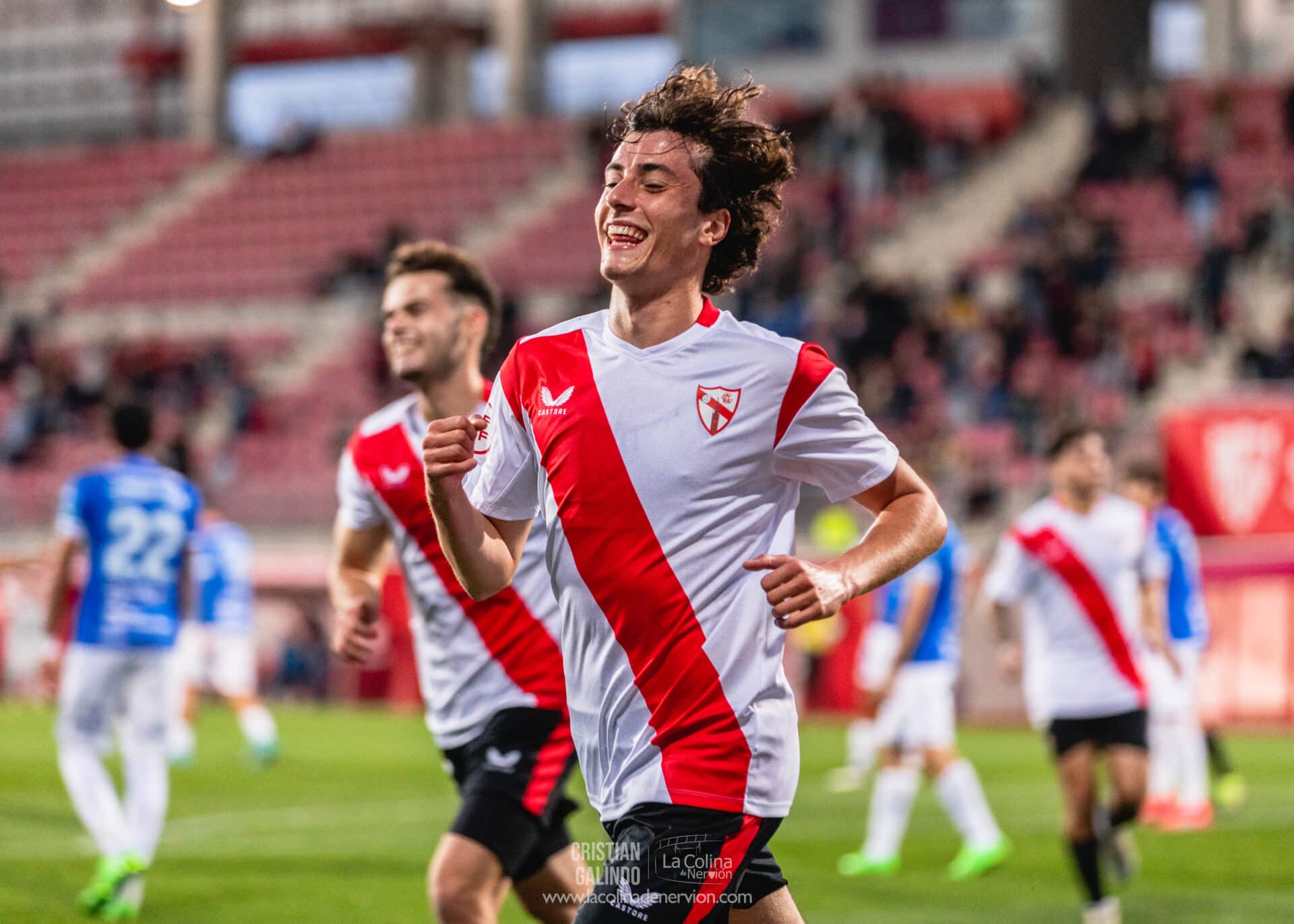 Hormigo, celebrando un gol con el filial del Sevilla FC | Imagen: Cristian Galindo