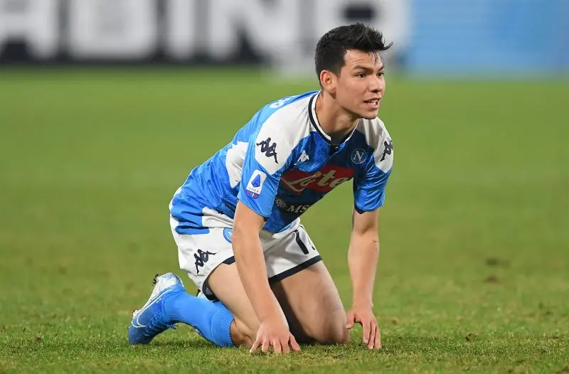 El jugador del Nápoles, Hirving Lozano, durante un partido ante la Fiorentina | Imagen: Francesco Pecoraro / Getty Images