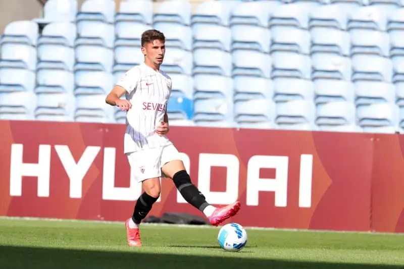 José Ángel Carmona, en un partido de pretemporada con el Sevilla FC