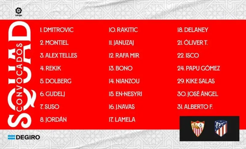 Sevilla FC convocatoria