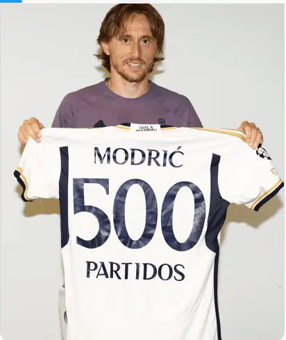 Modric cumplió 500 partidos con el Real Madrid
