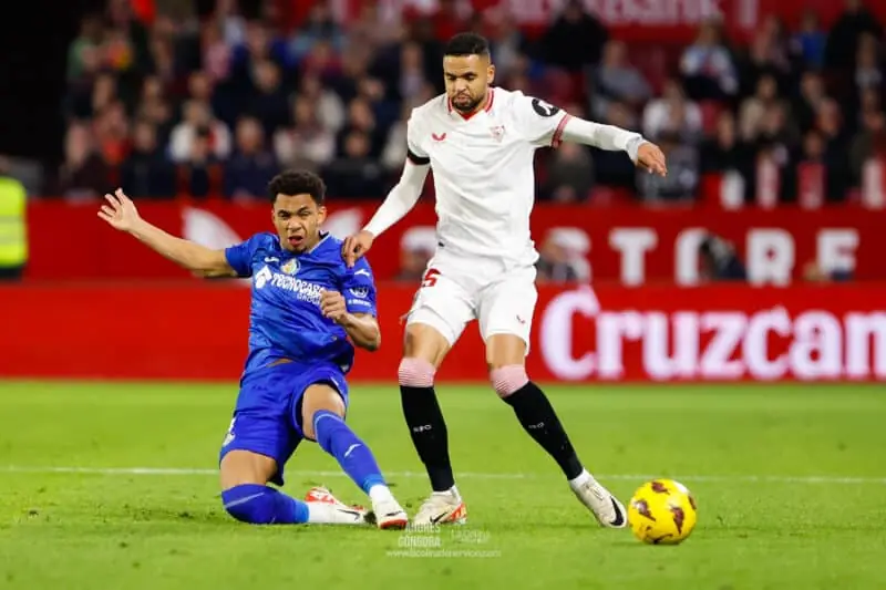 Youssef En-Nesyri, en el duelo del Sevilla FC frente al Getafe CF
