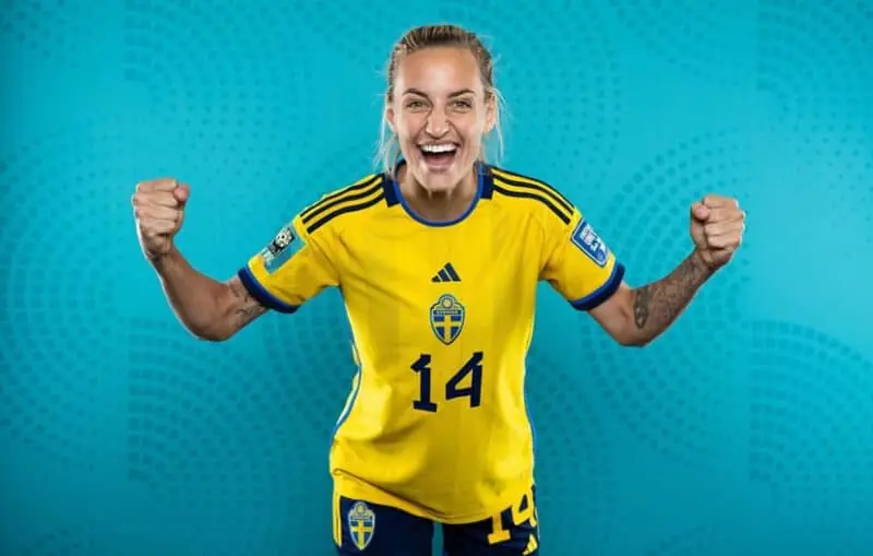 Björn posando en el Mundial de Fútbol Femenino 2023
