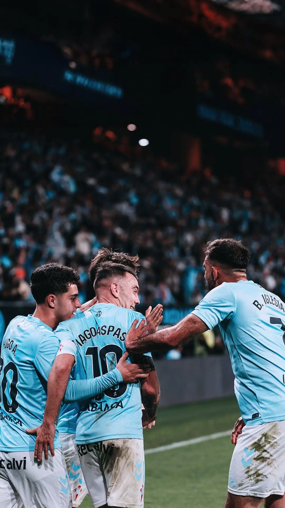 Iago Aspas y el enfado con el árbitro