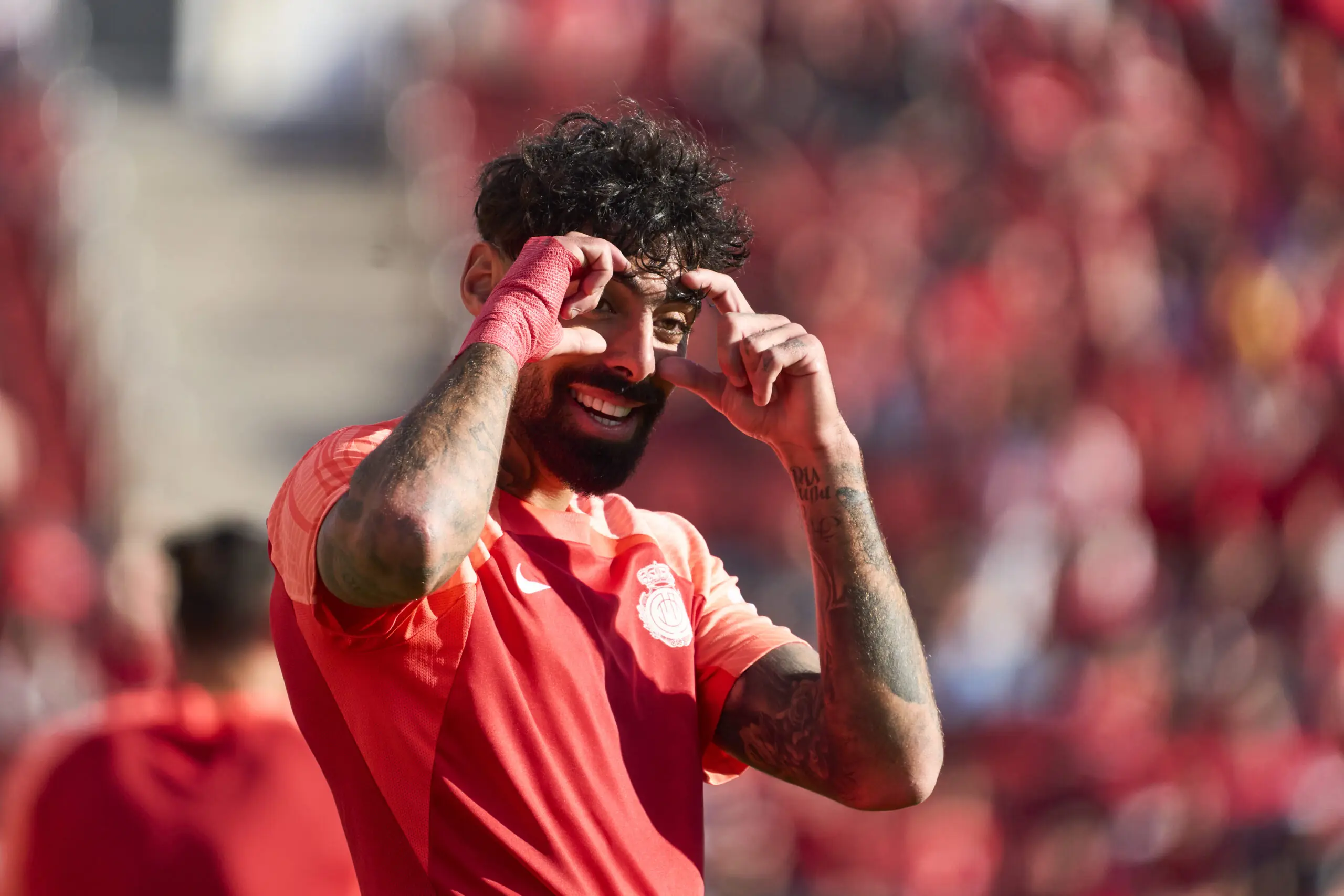 Samú Costa jugando con el RCD Mallorca