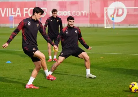 Noticias positivas en el entreno matinal del Sevilla FC