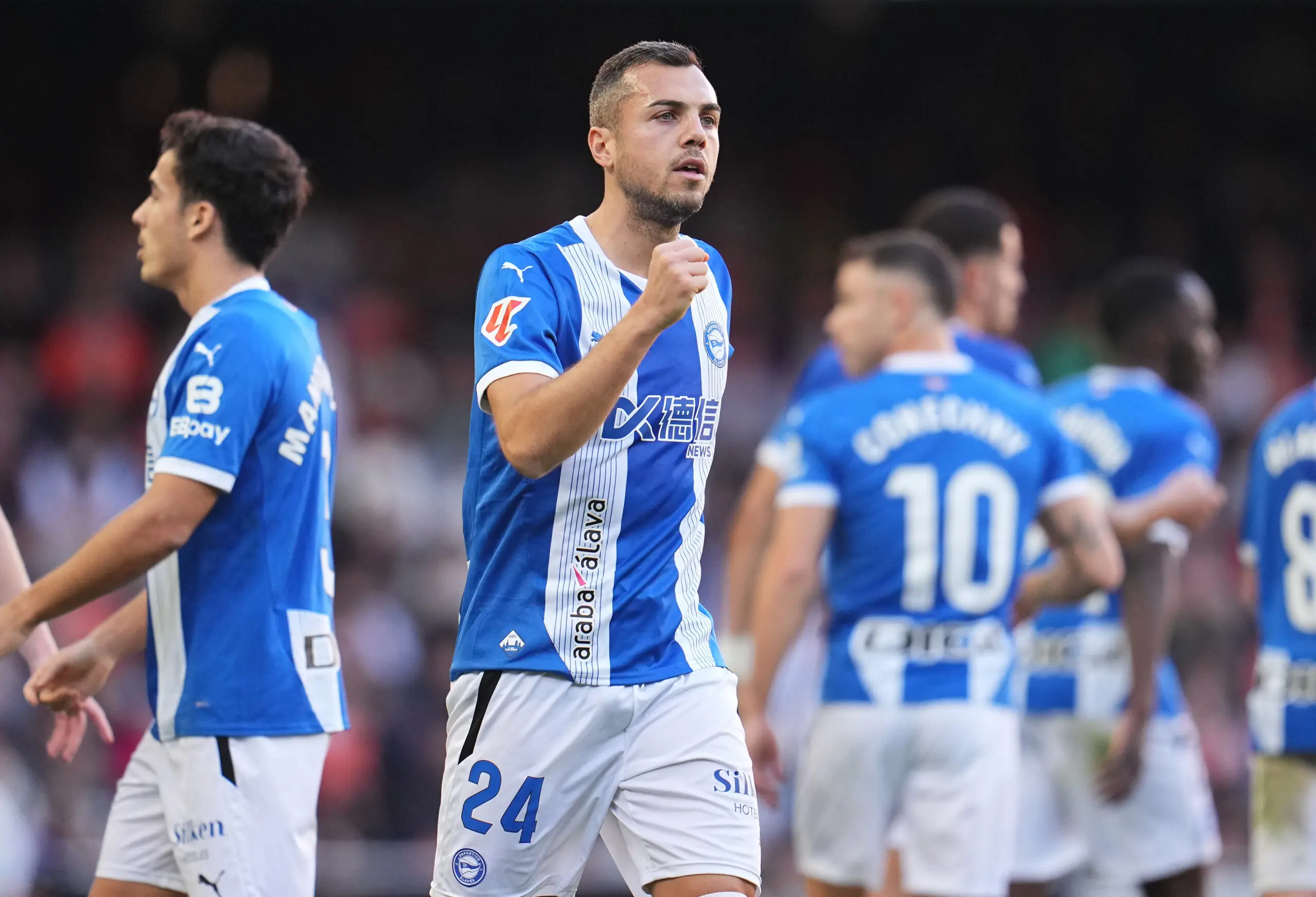 Joan Jordán celebrando un gol